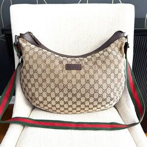 Gucci authentic large crossbody bag brown monogram canvas